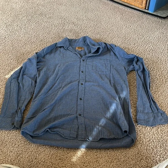 The Foundry Supply Co. | Shirts | Mens Lt Button Down Dusty Blue | Poshmark